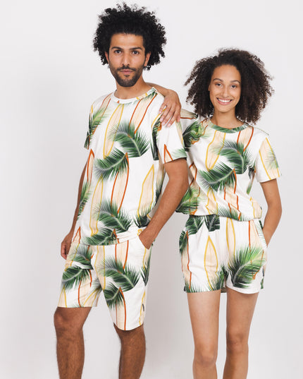SURF BREAK T-SHIRT & SHORTS SET HEREN