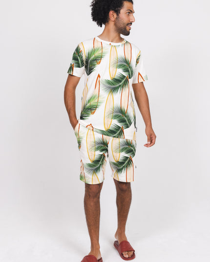 SURF BREAK T-SHIRT & SHORTS SET HEREN