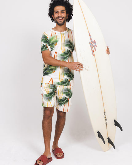 SURF BREAK T-SHIRT & SHORTS SET HEREN
