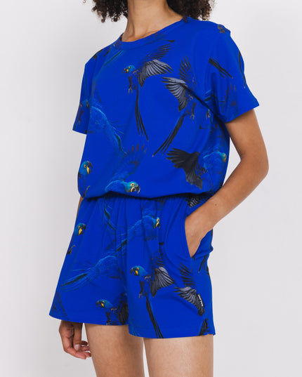 SNURK Blue Parrot Shorts Ladies