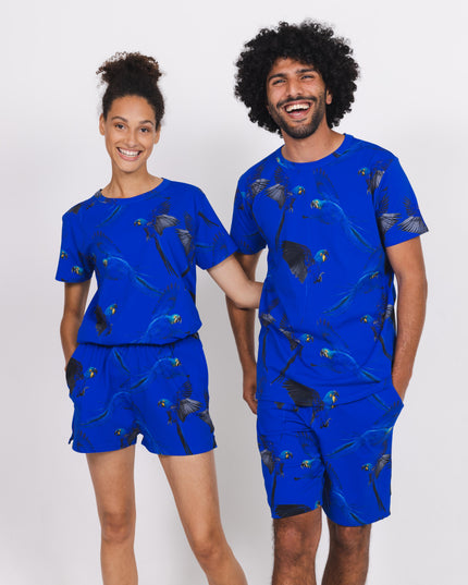 SNURK Blue Parrot Shorts Ladies