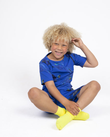 SNURK Blue Parrot Shorts Kids
