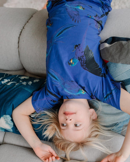 SNURK Blue Parrot T-shirt Kids