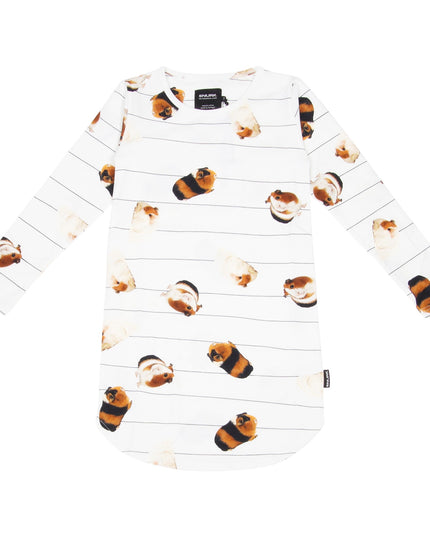 SNURK Cavia White Long Sleeve Dress Kinderen Foto 21441