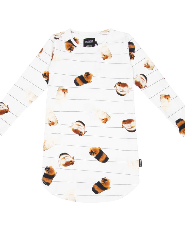 SNURK Cavia White Long Sleeve Dress Kinderen Foto 21441