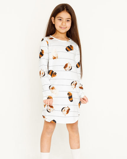 SNURK Cavia White Long Sleeve Dress Kinderen Foto 21442