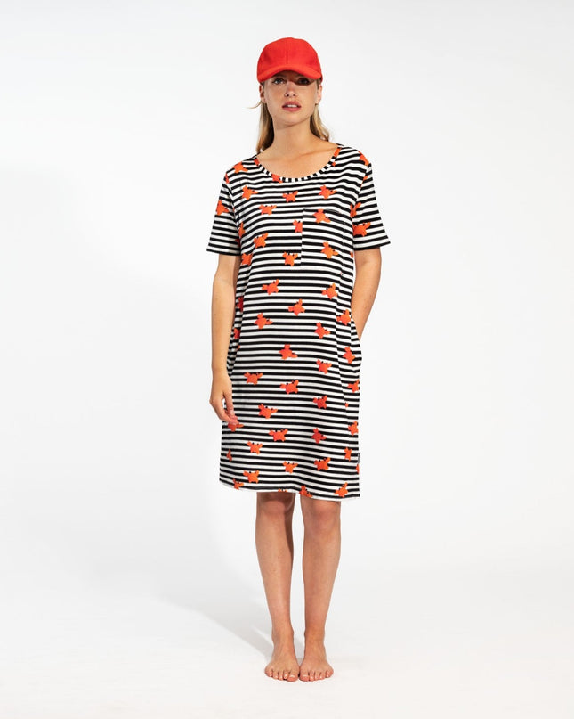 SNURK Clay Crab T-shirt Dress Dames Foto 10555