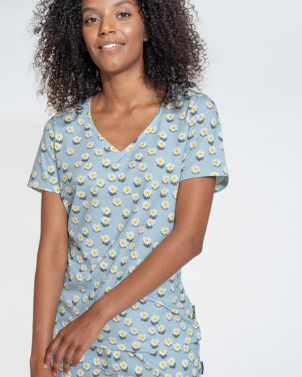 SNURK Daisy Dawn V-hals T-shirt Dames Foto 15085