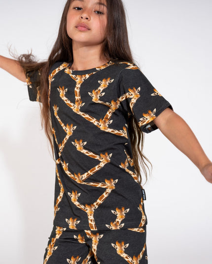 SNURK Giraffe Black T-shirt Kids Foto 14985