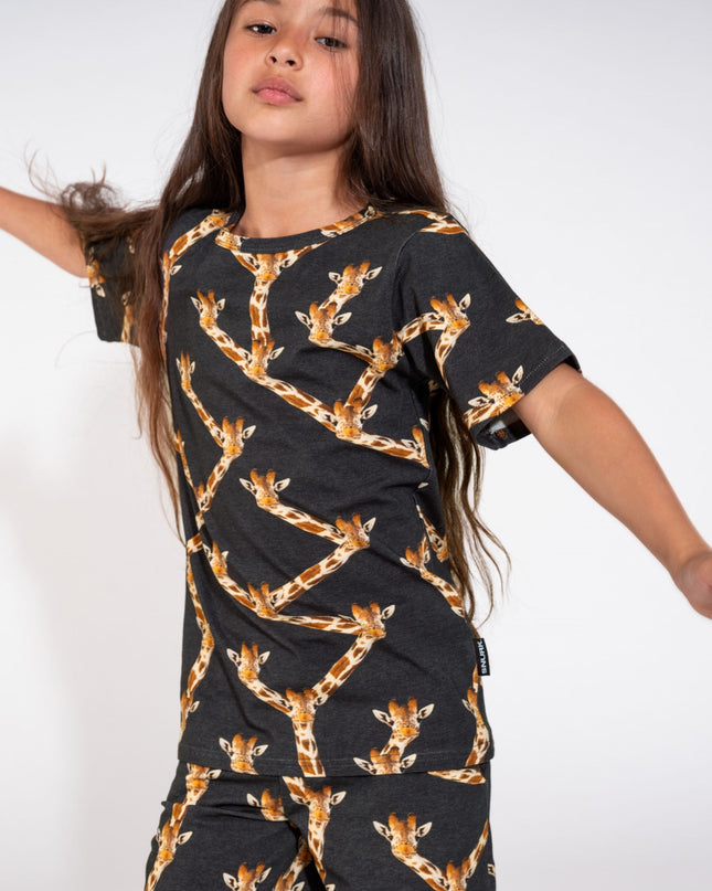 SNURK Giraffe Black T-shirt Kids Foto 14985