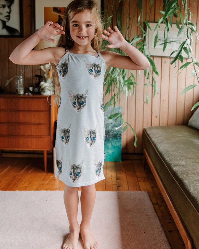 SNURK Ollie Cat Strap Dress Kids