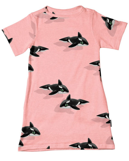 SNURK Orca Pink T-shirt Dress Kids Foto 10602