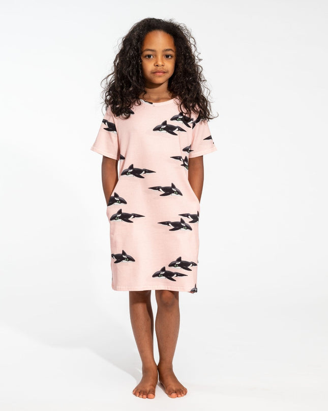 SNURK Orca Pink T-shirt Dress Kids Foto 10603