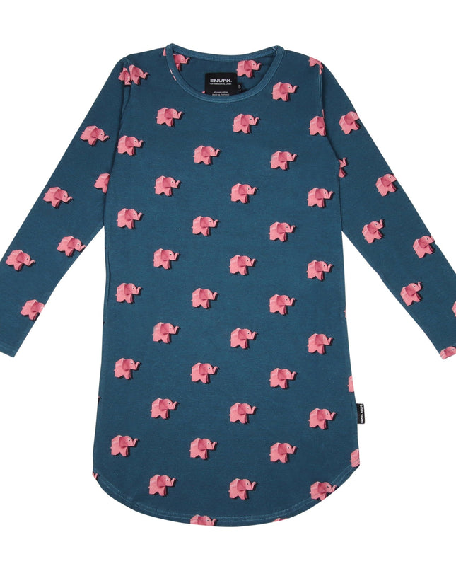 SNURK Pink Elephant Long Sleeve Dress Kinderen Foto 21378