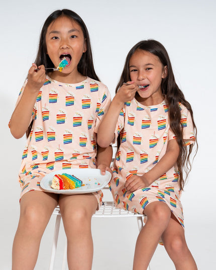 SNURK Rainbow Cake T-shirt Dress Kids Foto 14947