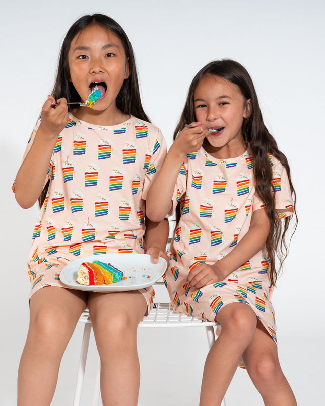 SNURK Rainbow Cake T-shirt Dress Kids Foto 14947