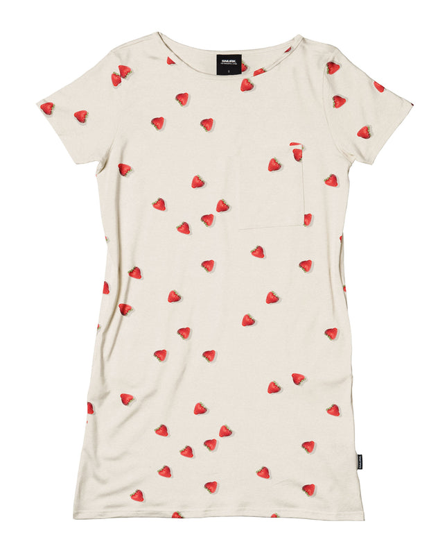SNURK Strawberries T-shirt Dress Dames Foto 14931