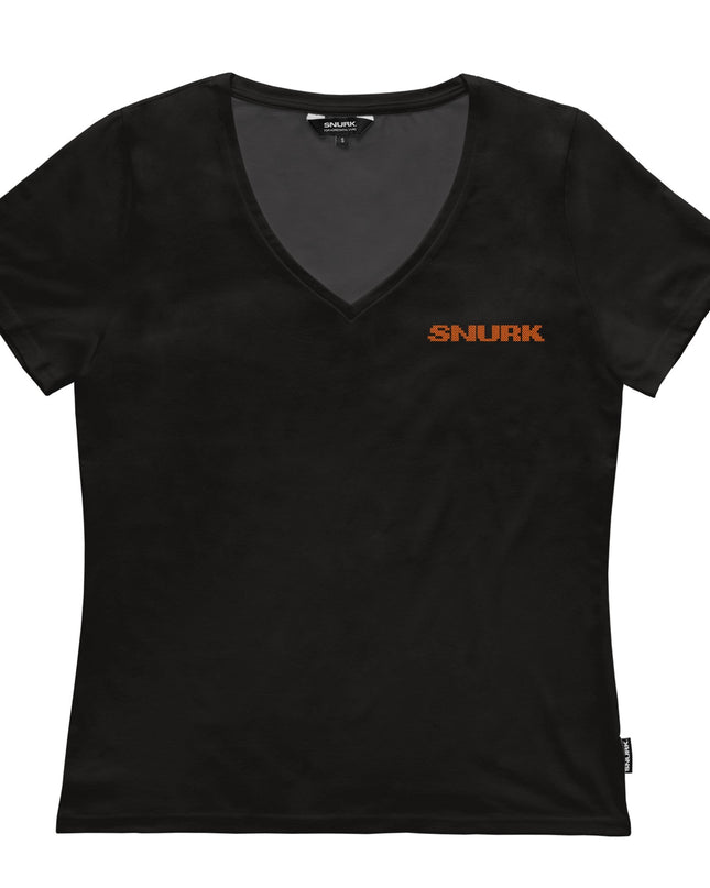 SNURK Uni Black V-halsT-shirt Dames Foto 15078