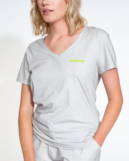 SNURK Uni Grey V-hals T-shirt Dames Foto 15082
