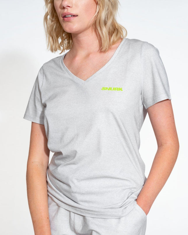 SNURK Uni Grey V-hals T-shirt Dames Foto 15082